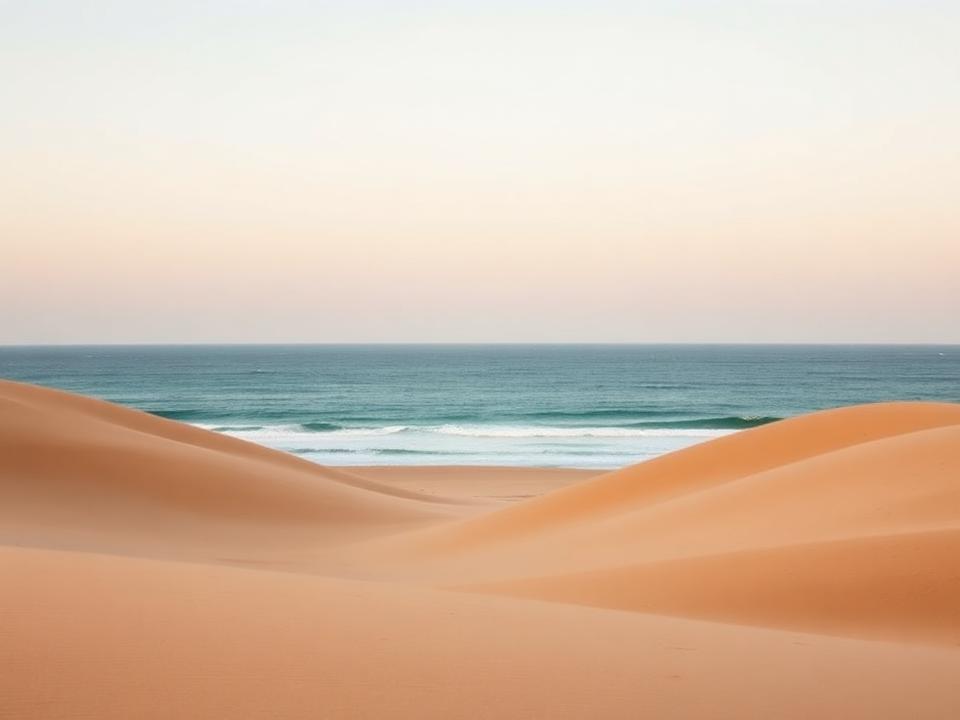 Sanddünen am Atlantik auf Fuerteventura auf den Kanaren